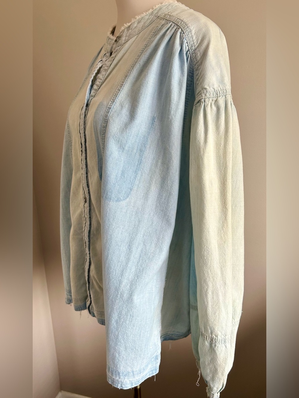 We The Free by Free People “Set Sail” Denim Button-Up Shirt - Picture 7 of 12